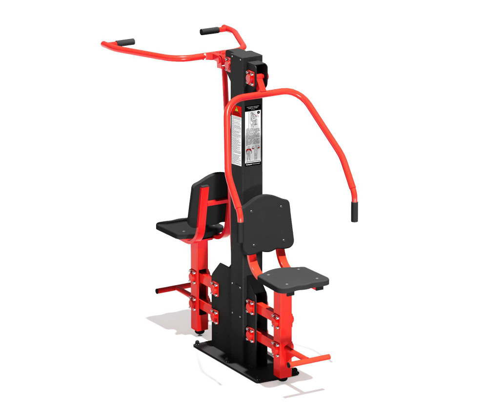 Уличный тренажер "Жим от груди-Верхняя тяга"